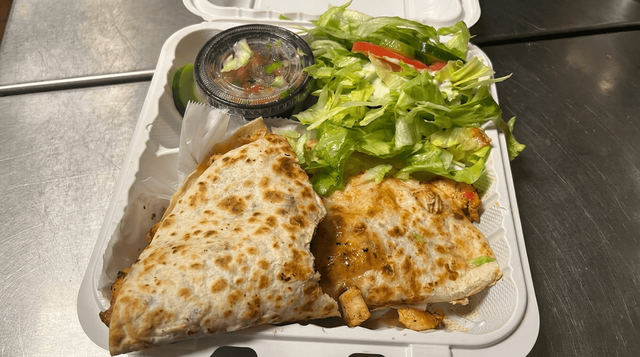 Chicken Breast with Shrimp Quesadilla.