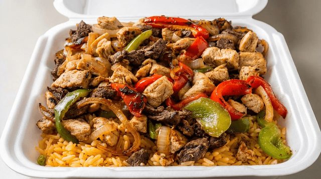 Chicken and Steak Fajita.