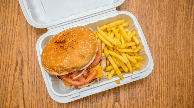 Combo 8" Cheeseburger Sub.