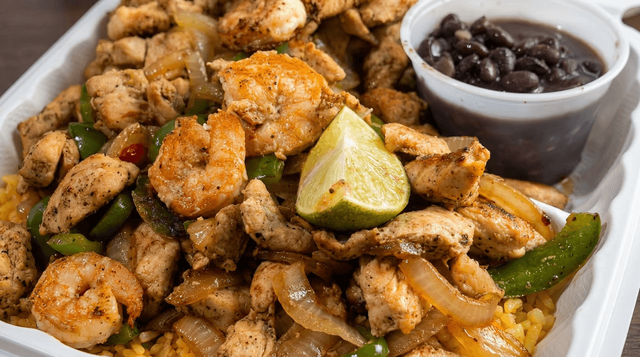 Chicken and Shrimp Fajita.