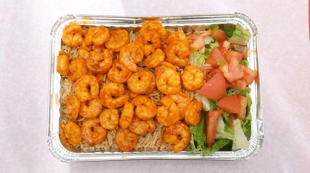8 Jumbo Grilled Shrimp Salad.