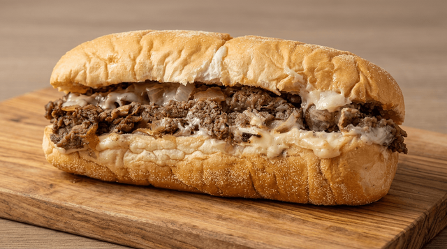 8" Steak and Cheese Sub.
